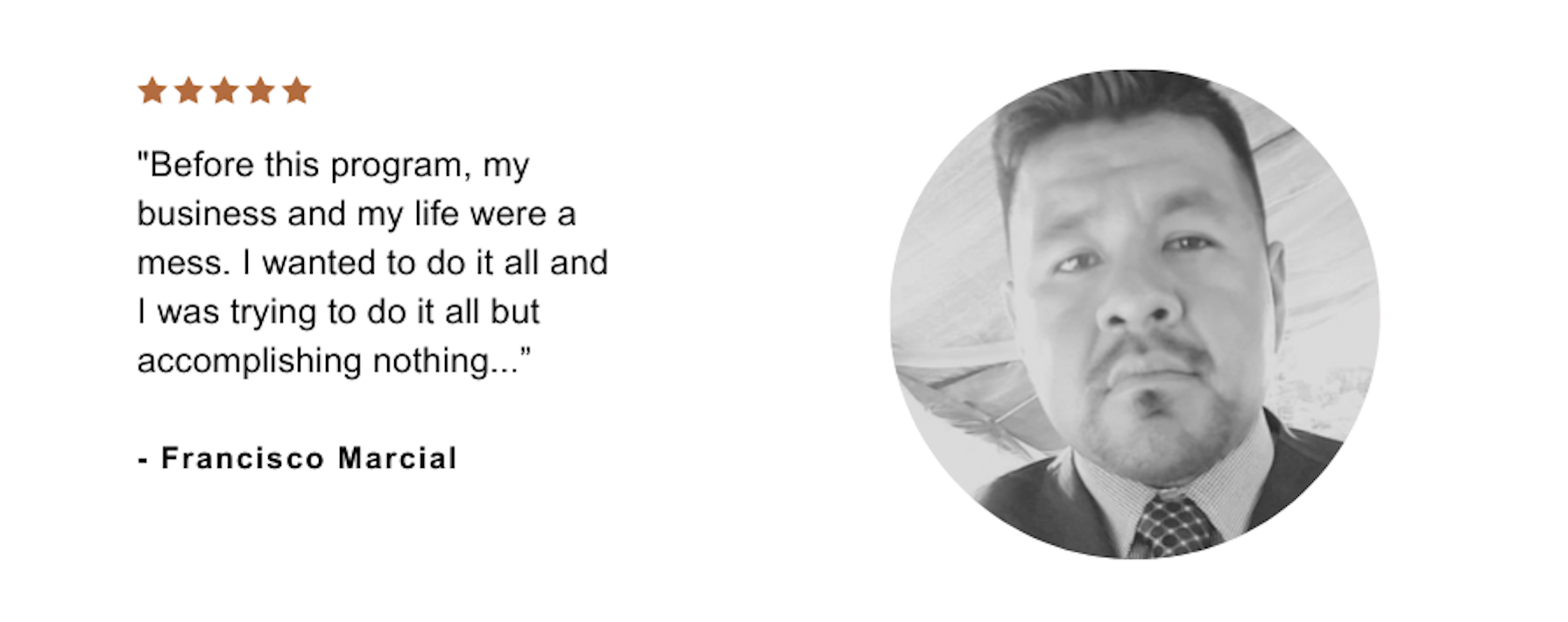 Francisco Marcial Testimonial